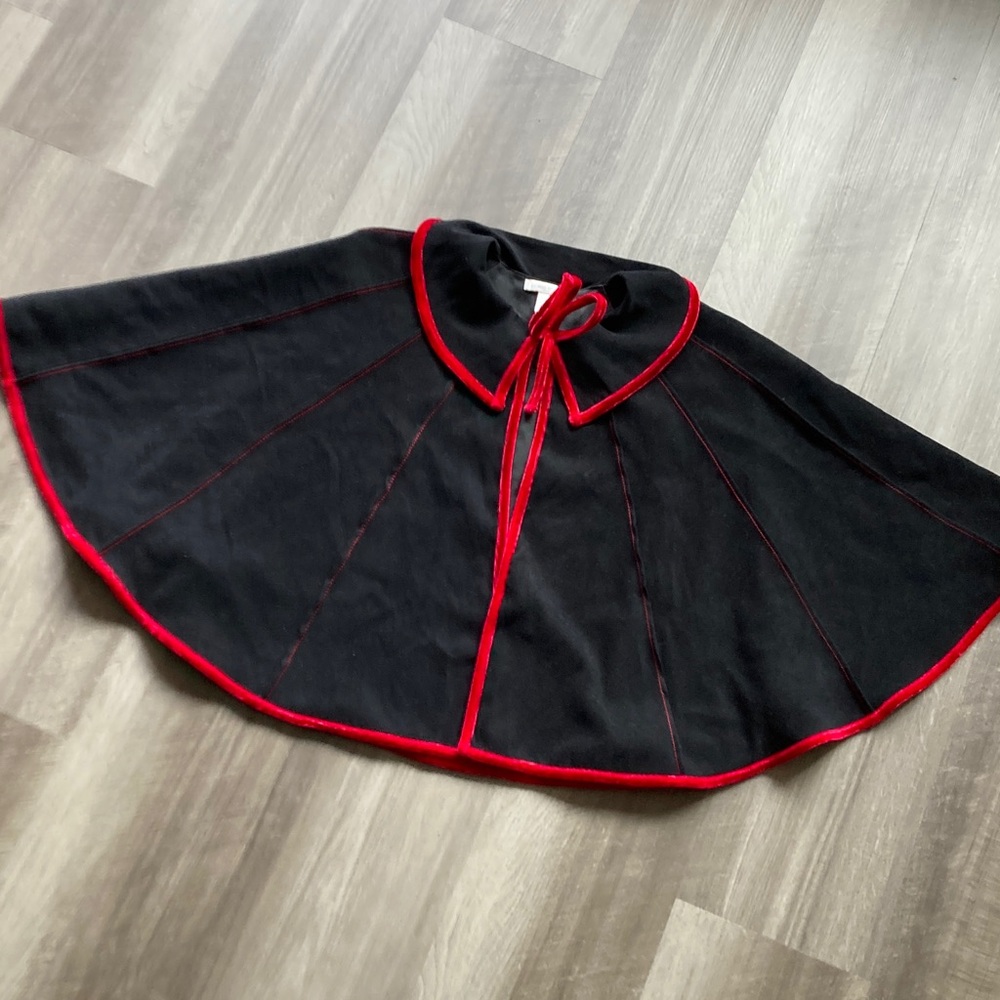 Pottery Barn Kids Velvet Trim Cape cloak Magician Vampire Costume y2k OSFM